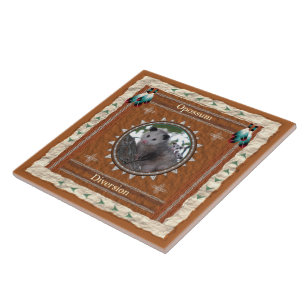 Opossum - de Ceramiektegel van de Afleidingsactie Tegeltje