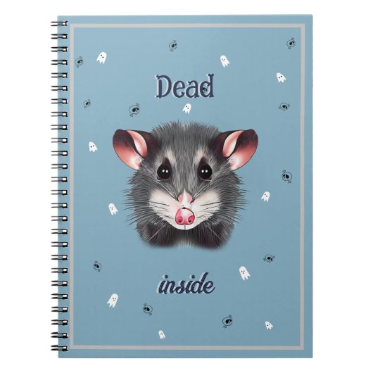 Opossum Dead Inside Ghosts and Skulls Notitieboek (Voorkant)