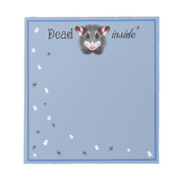 Opossum Dead Inside Ghosts and Skulls Notitieboek Notitieblok