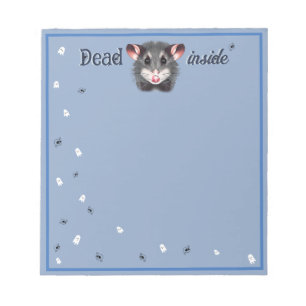 Opossum Dead Inside Ghosts and Skulls Notitieboek Notitieblok