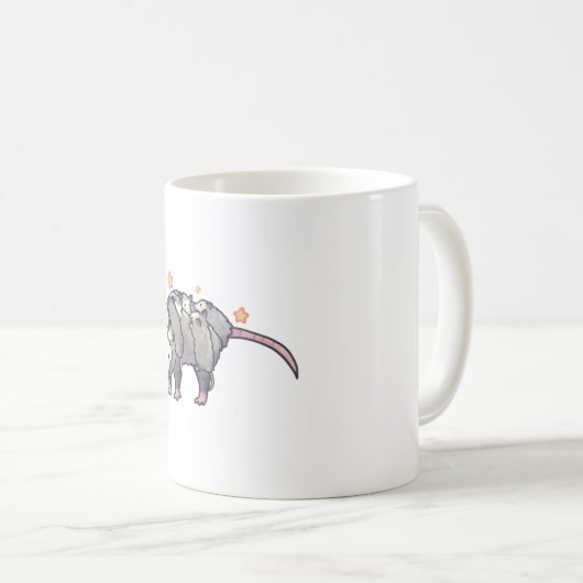 Opossum Delight � schattige dierlijke kunst Koffiemok (Voorkant rechts)