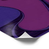 Opossum Design Poster Muurkunst Paarse Zwart (Hoek)