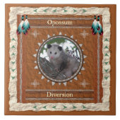 Opossum - Diversion- Keramische Tegel Tegeltje (Voorkant)