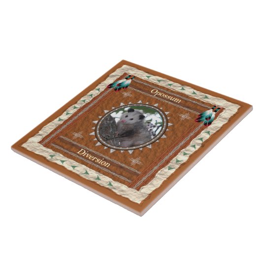 Opossum - Diversion- Keramische Tegel Tegeltje (Zijkant)