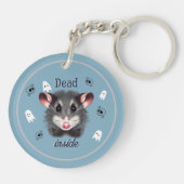 Opossum dood binnen acryl sleutelhanger (Achterkant)