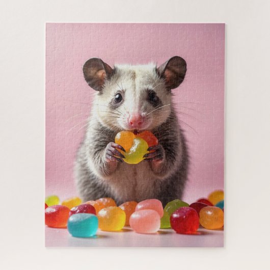 Opossum Eating Gummy Sweeties Legpuzzel (Verticaal)