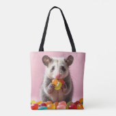 Opossum Eating Gummy Sweeties Tote Bag (Achterkant)