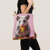 Opossum Eating Gummy Sweeties Tote Bag (Dichtbij)