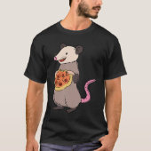 Opossum Eating Pizza Fast Food Rodent Cute Forest T-shirt (Voorkant)