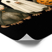 Opossum Halloween Zomer Heks Geest Pompoen Poster (Hoek)