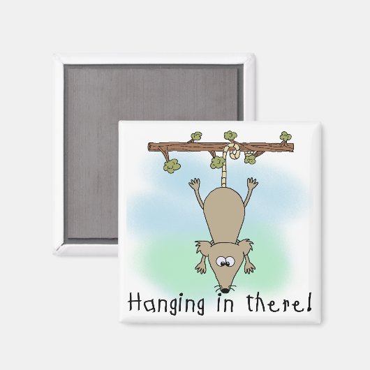 Opossum Hanging erin Magneet (Voorkant / Achterkant)
