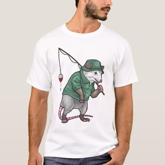 Opossum Hengel Vissen T-shirt (Voorkant)