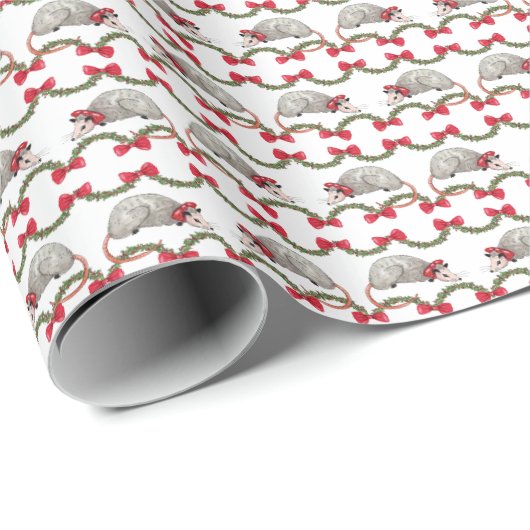 Opossum Holiday Wrapping Paper Cadeaupapier (Rol Hoek)