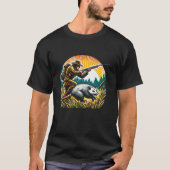 Opossum Hunter Dierenjacht Lange Mouw T S T-shirt (Voorkant)