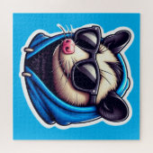 OPOSSUM IN BLAUWE HOODIE 2 LEGPUZZEL (Horizontaal)