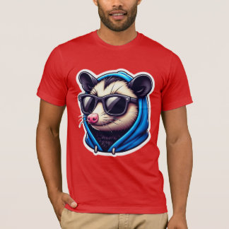 OPOSSUM IN BLAUWE HOODIE 2 T-SHIRT