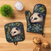 Opossum in de Brambles Ovenwant & Pannenlap Set (Top down)