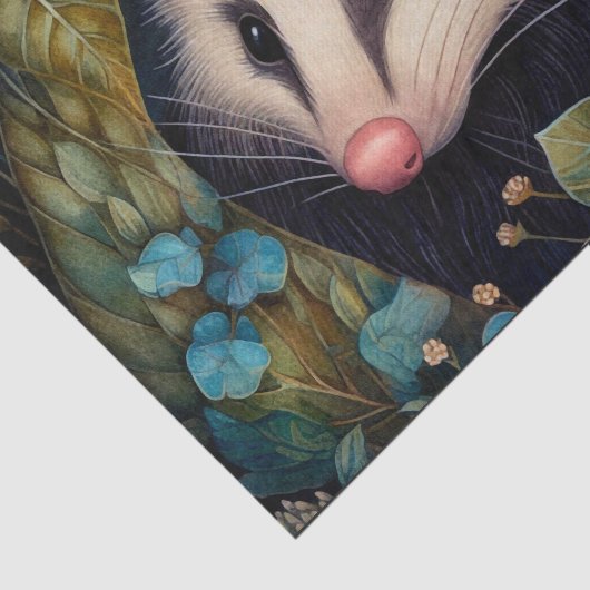 Opossum in de Brambles Tissuepapier (Detail)
