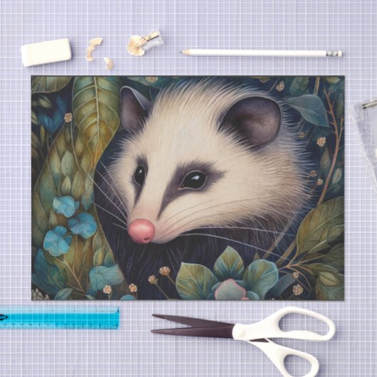 Opossum in de Brambles Tissuepapier (Craft)