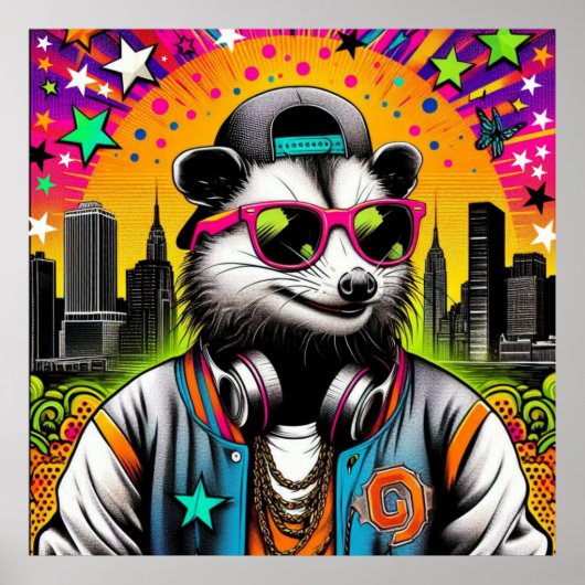OPOSSUM IN DE GROTE STAD-2 POSTER (Voorkant)