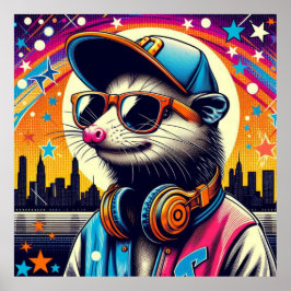 OPOSSUM IN DE GROTE STAD-7 POSTER