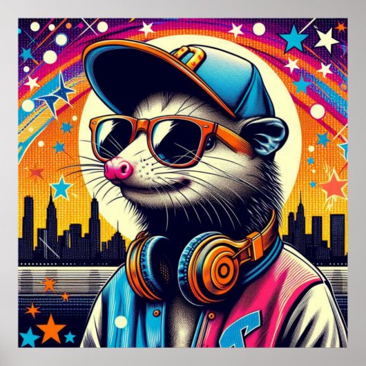 OPOSSUM IN DE GROTE STAD-7 POSTER (Voorkant)
