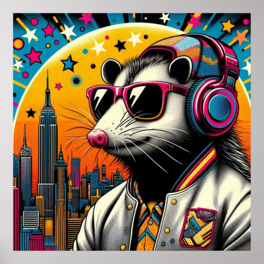 OPOSSUM IN DE GROTE STAD-8 POSTER (Voorkant)