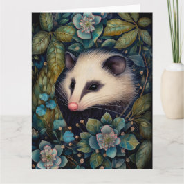 Opossum in het Brambles Wenskaart Kaart