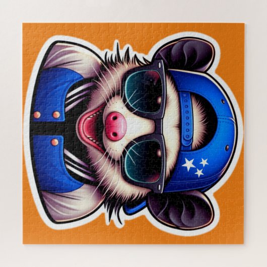 OPOSSUM IN VARSITY JACKET 3 LEGPUZZEL (Horizontaal)