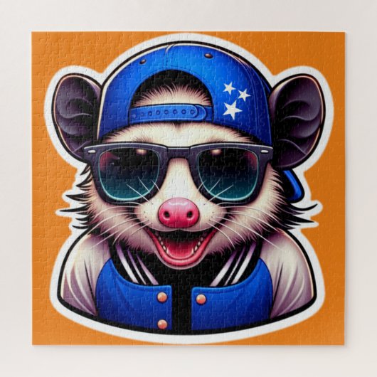 OPOSSUM IN VARSITY JACKET 3 LEGPUZZEL (Verticaal)