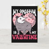 Opossum Is Mijn Valentijn Geliefde Hart Opossum Va Kaart (Gele Bloem)