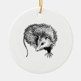 Opossum Keramisch Ornament