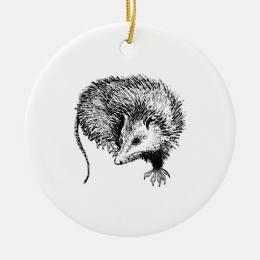 Opossum Keramisch Ornament (Voorkant)