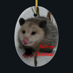 Opossum Keramisch Ornament<br><div class="desc">sneeuw in Michigan</div>