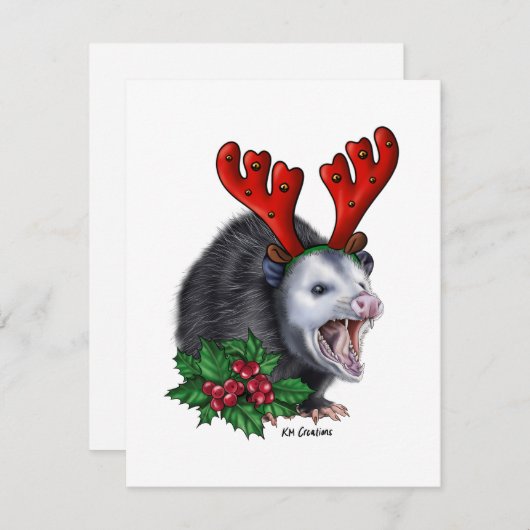 Opossum - kerstkaart (Voorkant / Achterkant)