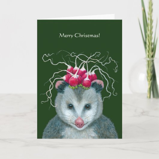 Opossum kerstkaart kaart (Voorkant)