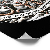 Opossum Kerstmis Kerstmis Kerstmis Kerstmis Pyjama Poster (Hoek)