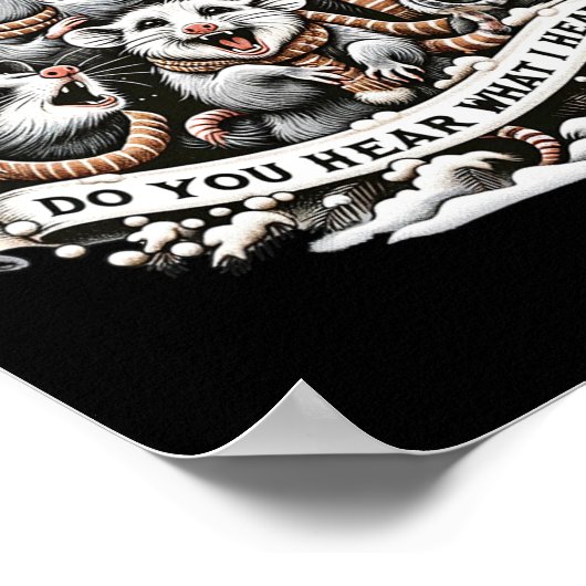 Opossum Kerstmis Kerstmis Kerstmis Kerstmis Pyjama Poster (Hoek)