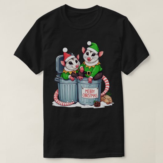 Opossum Kerstmis T-shirt (Design voorkant)
