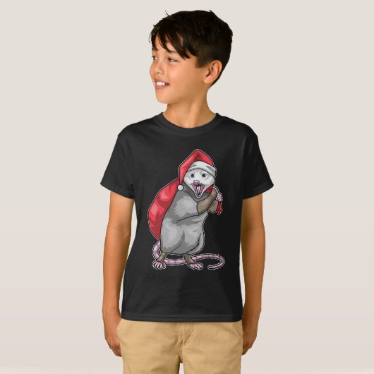 Opossum kerstzak t-shirt (Voorkant volledig)