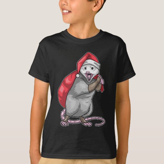 Opossum kerstzak t-shirt (Voorkant)