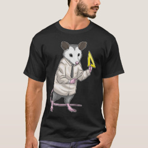 Opossum Leraar Driehoek liniaal Wiskunde T-shirt