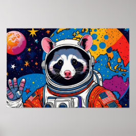 OPOSSUM-LIFE OP DE WOESTIJNVLAKTEN POSTER