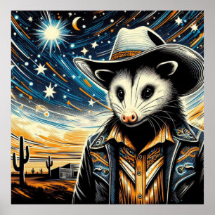 OPOSSUM-LIFE OP DE WOESTIJNVLAKTEN POSTER