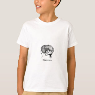 Opossum (lijnkunst) t-shirt
