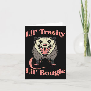 Opossum Lil Trashy Bougie Possum Street Cat Mannen Kaart
