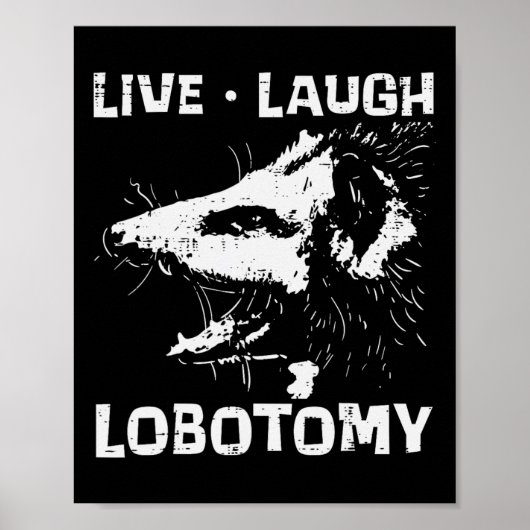 Opossum Live Liefde Lobotomie Possum Street Trash  Poster (Voorkant)
