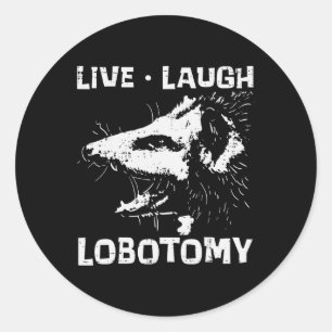 Opossum Live Liefde Lobotomie Possum Street Trash  Ronde Sticker