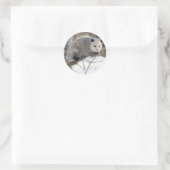 Opossum Love Ronde Sticker (Tas)
