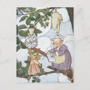 Opossum maakt interessante studenten briefkaart